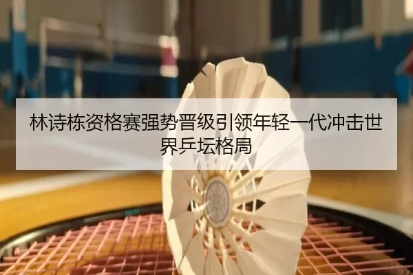 林诗栋资格赛强势晋级引领年轻一代冲击世界乒坛格局